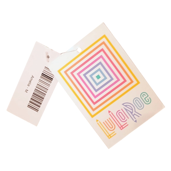 NWT LuLaRoe Amelia A-line Blue Midi Dress Size Large - Picture 4 of 5